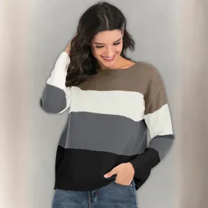 Pullover Round Neck Long Sleeve Sweater