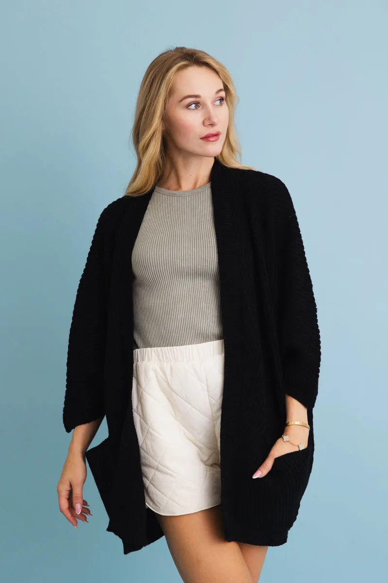 Ribbed Open-Front Knit Cardigan - 5 colors