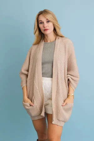 Ribbed Open-Front Knit Cardigan - 5 colors