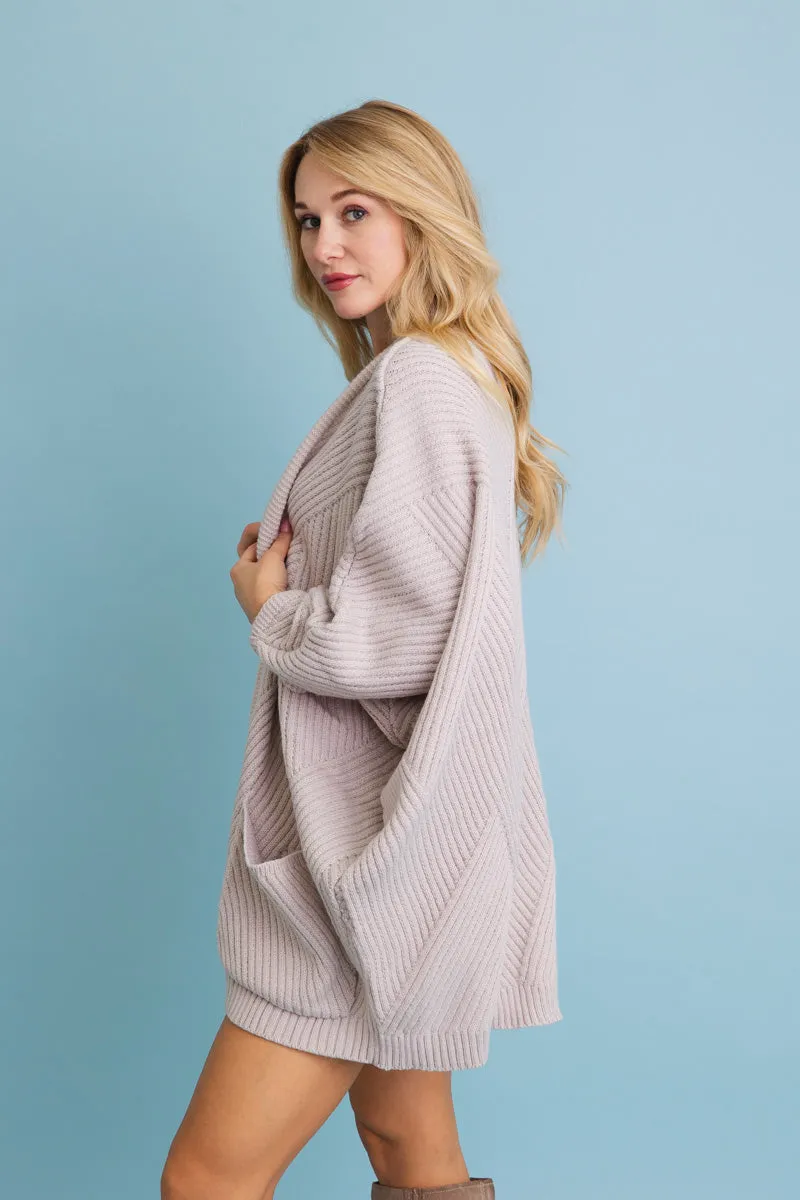 Ribbed Open-Front Knit Cardigan - 5 colors