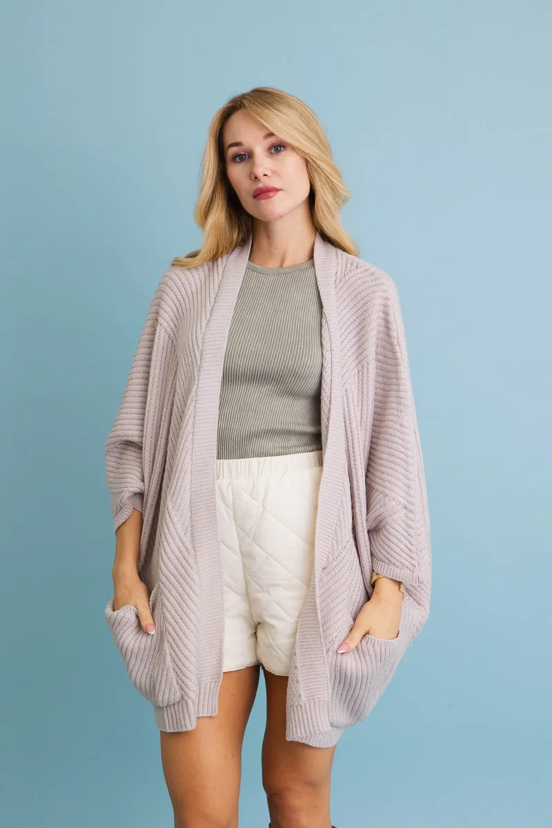Ribbed Open-Front Knit Cardigan - 5 colors