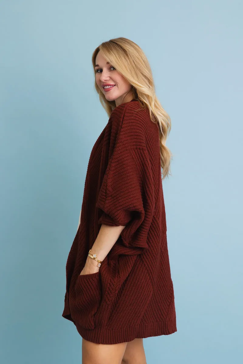 Ribbed Open-Front Knit Cardigan - 5 colors