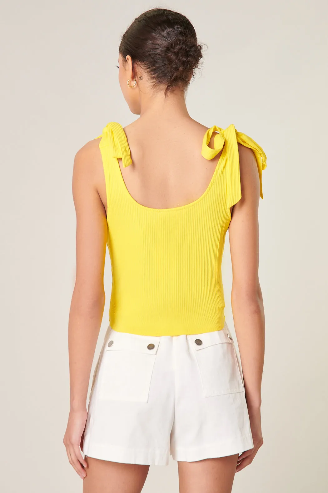 Ripley Ribbed Scoop Neck Cropped Tank Top