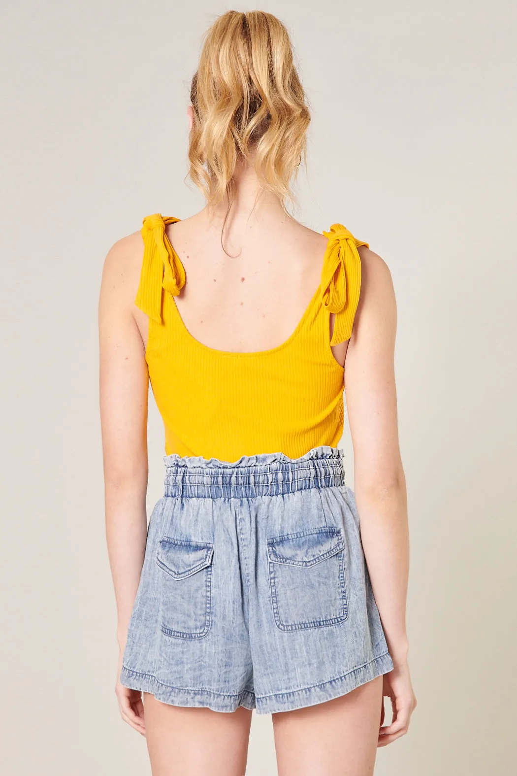 Ripley Ribbed Scoop Neck Cropped Tank Top