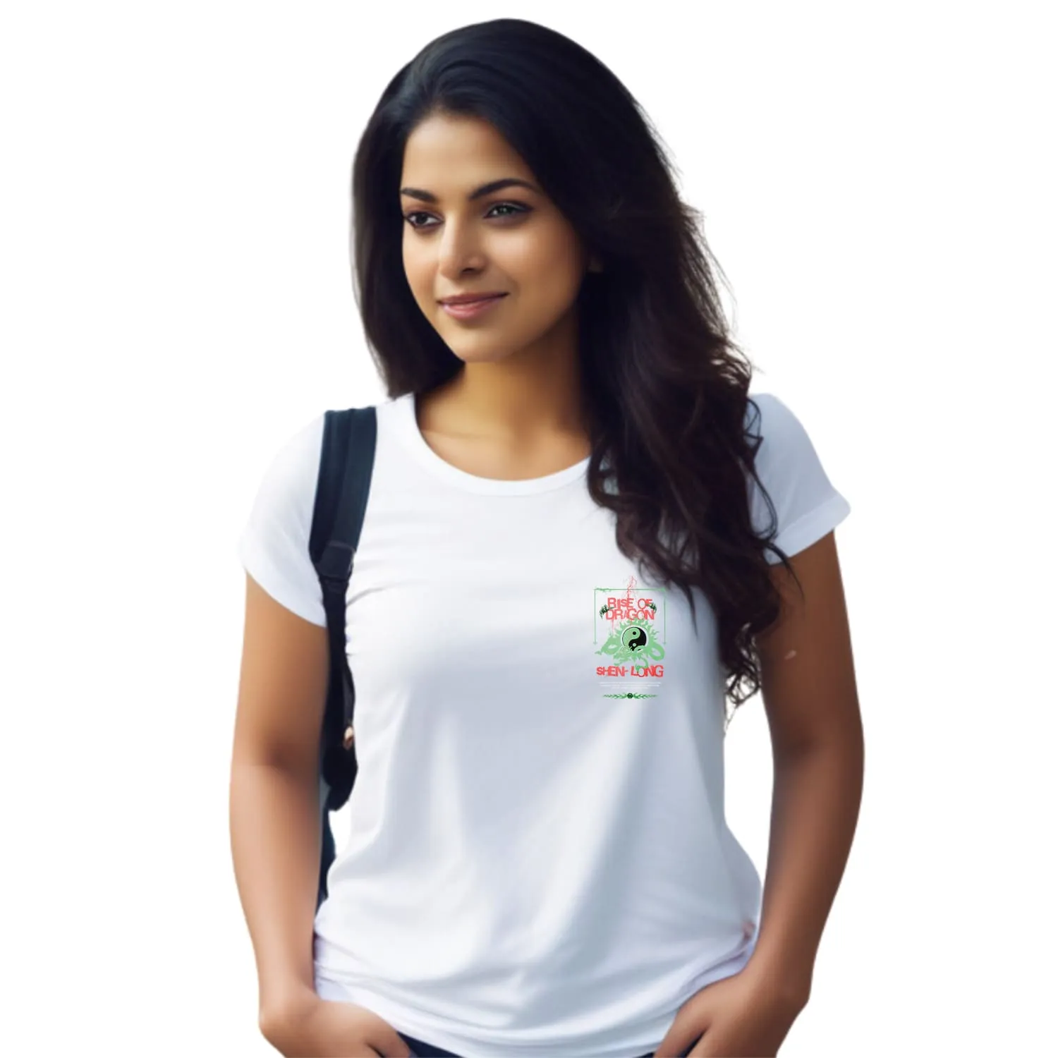 Rise of dragon Womens cotton printed T-shirt