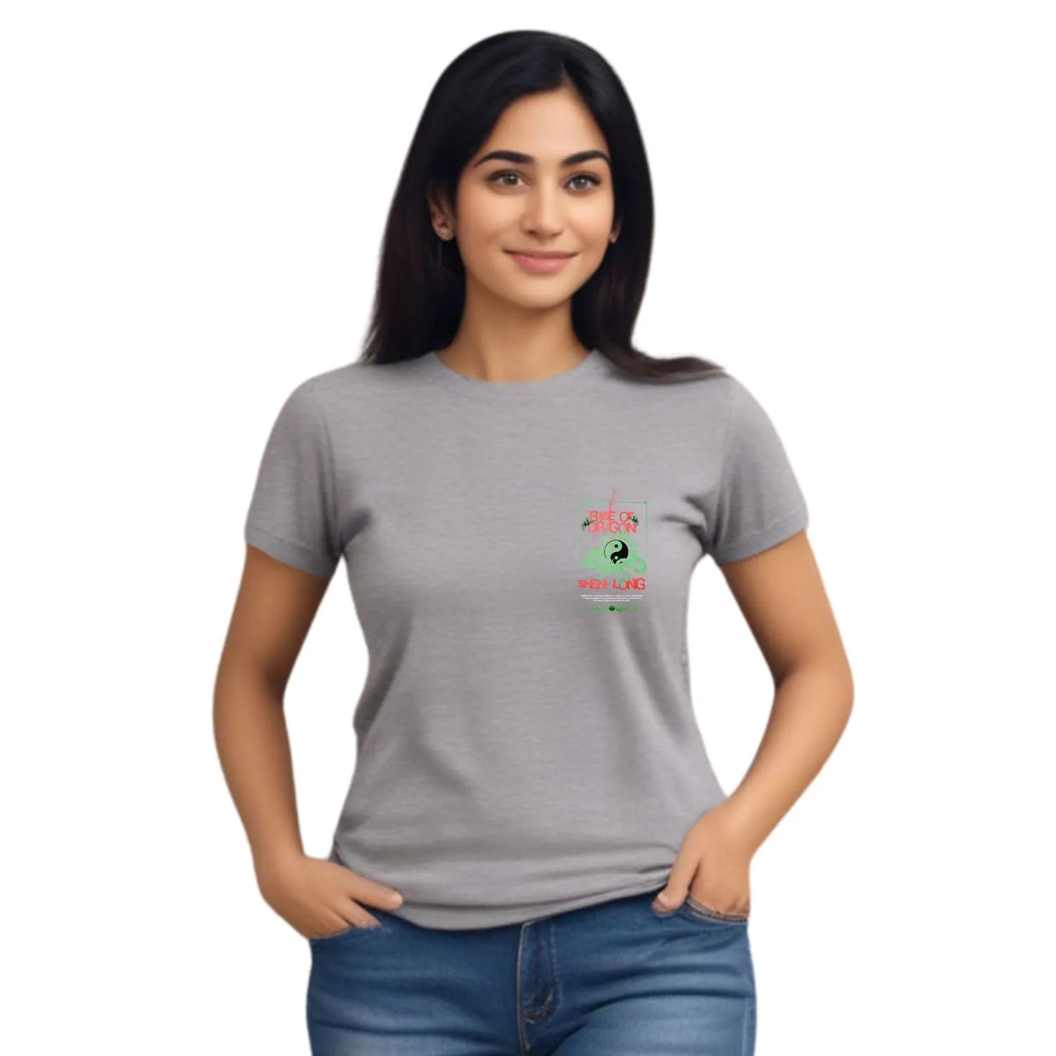 Rise of dragon Womens cotton printed T-shirt