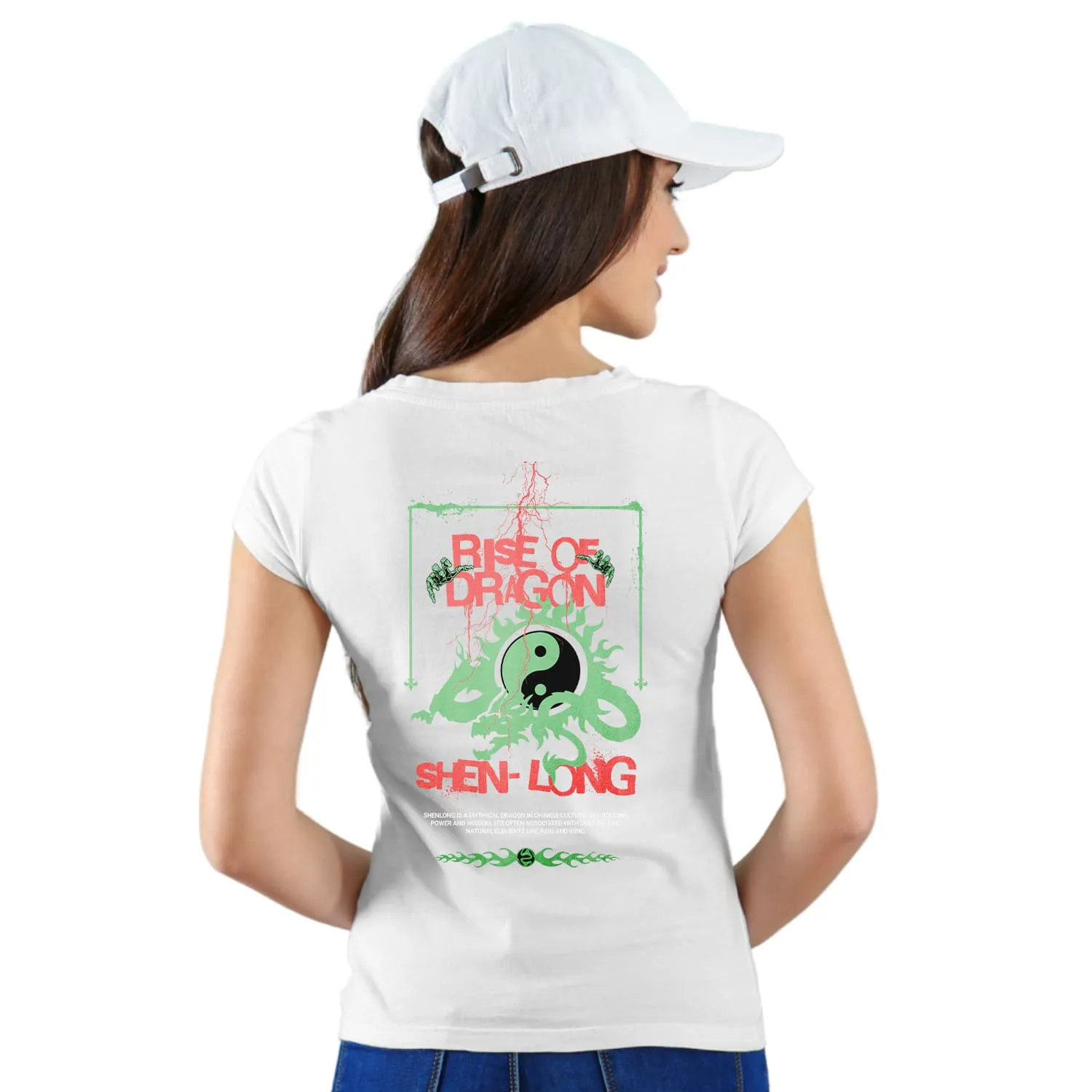 Rise of dragon Womens cotton printed T-shirt