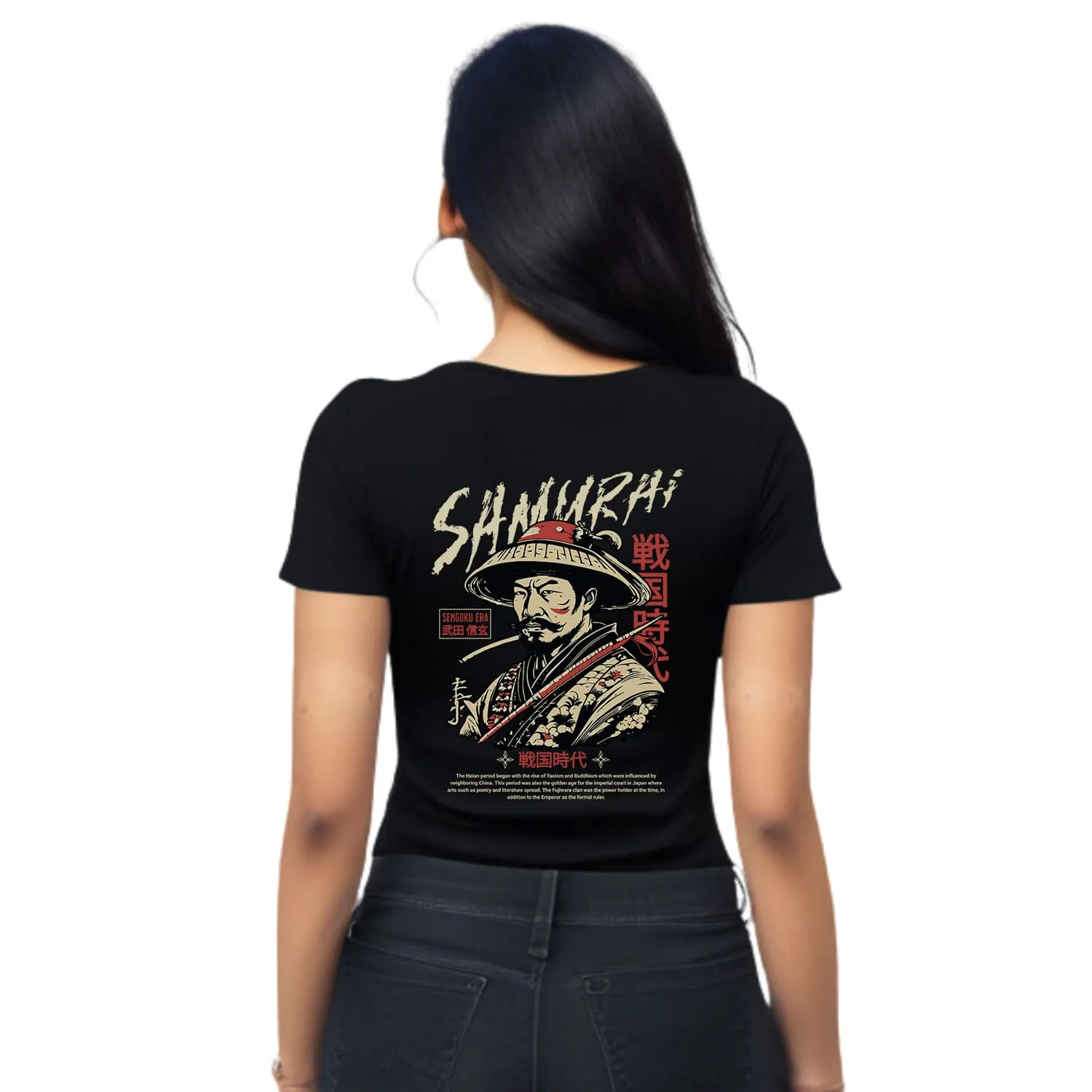 Samurai Womens cotton printed T-shirt