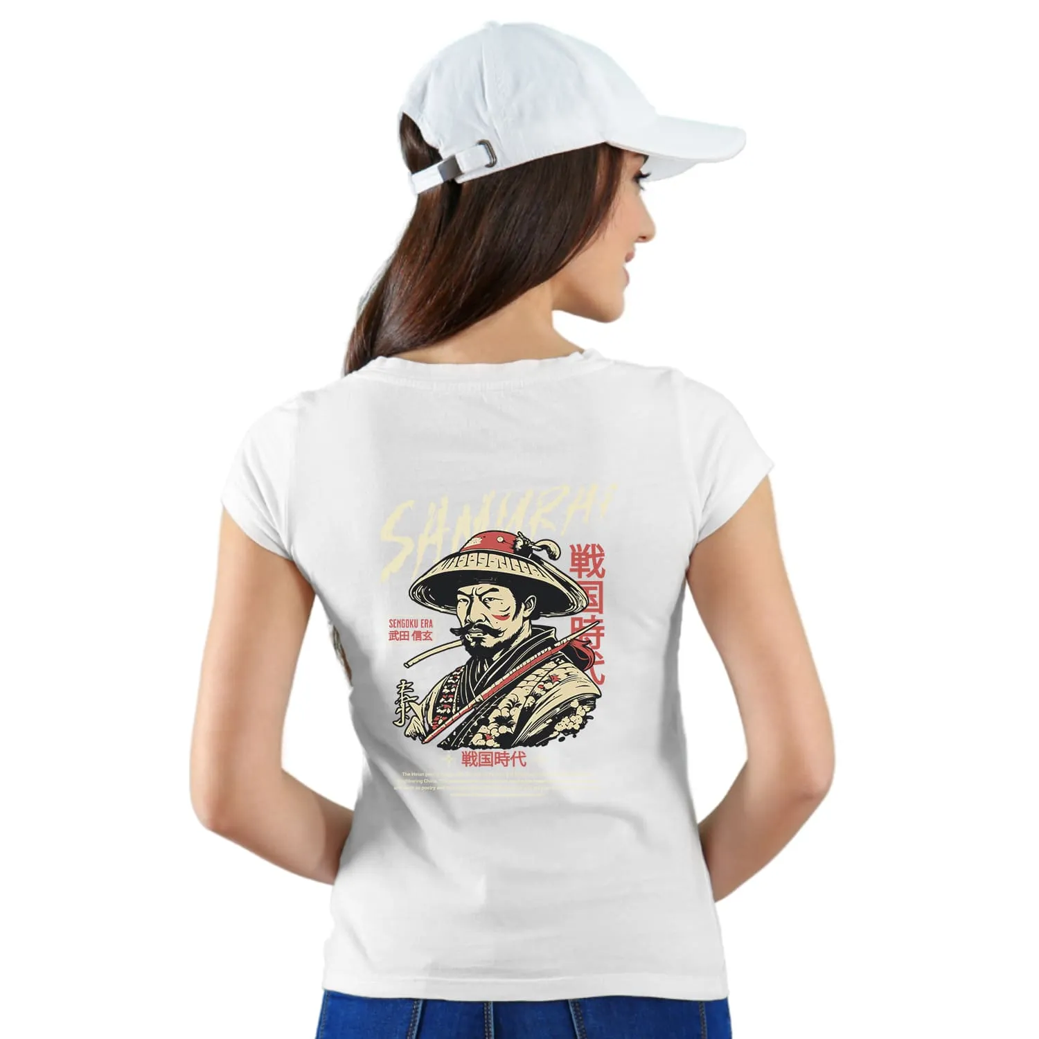 Samurai Womens cotton printed T-shirt