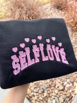 Selflove Embroidered Sweatshirts, Gifts for her