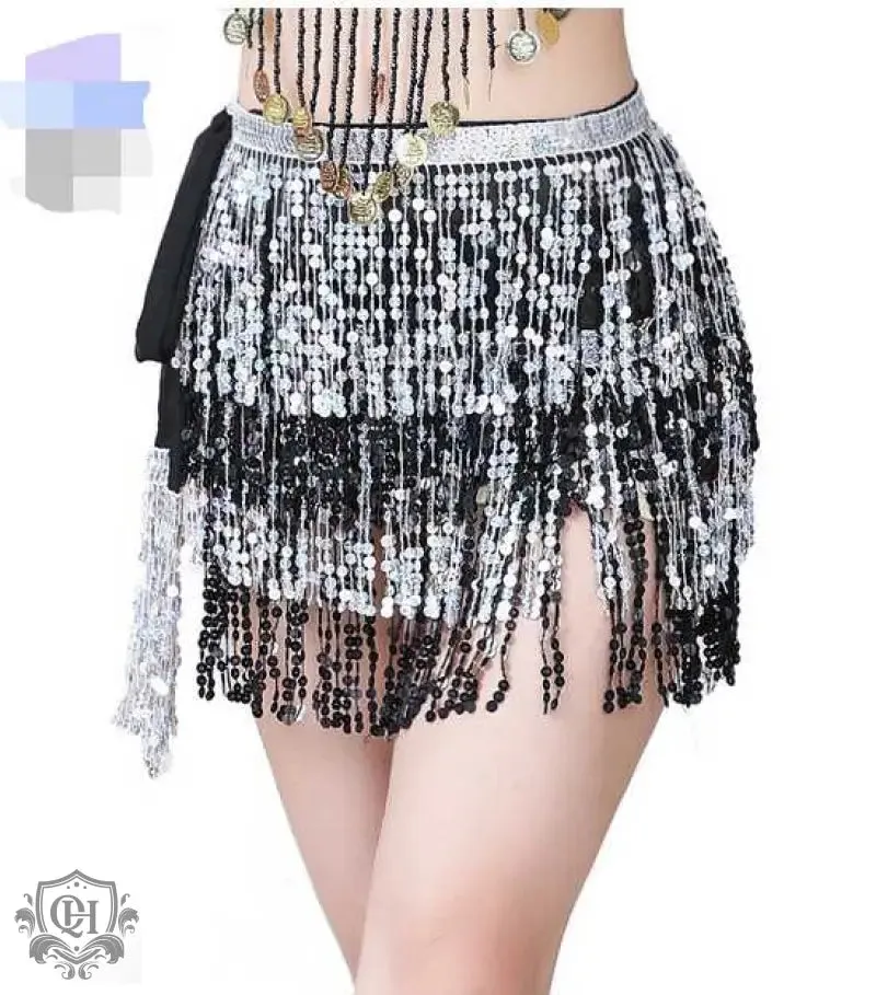Sequin Tassel Tie Up Skirt