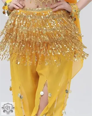 Sequin Tassel Tie Up Skirt