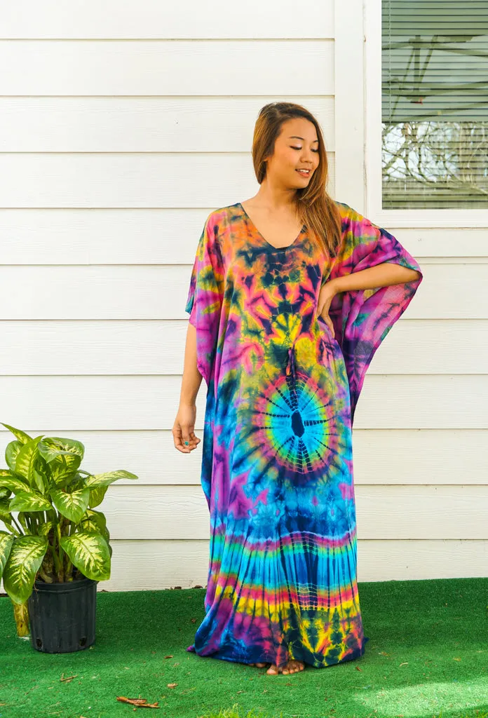 Solar Spectrum Tie Dye Kaftan