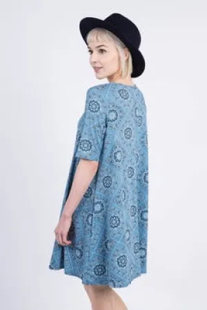 Swing Tunic in Reach for the Sky Denim