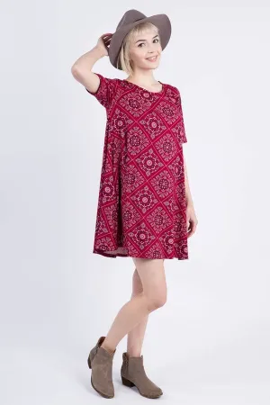 Swing Tunic in Reach for the Sky Wine