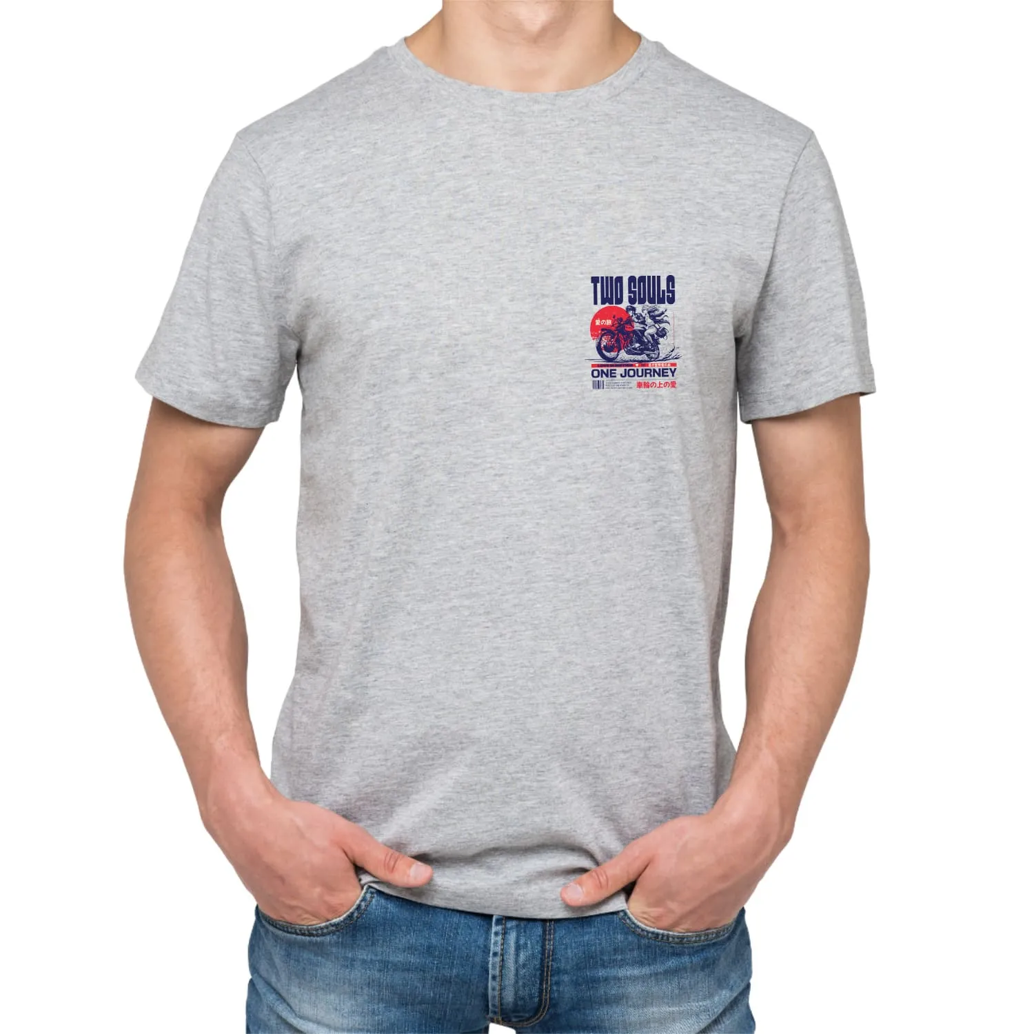 Two souls Mens cotton printed T-shirt