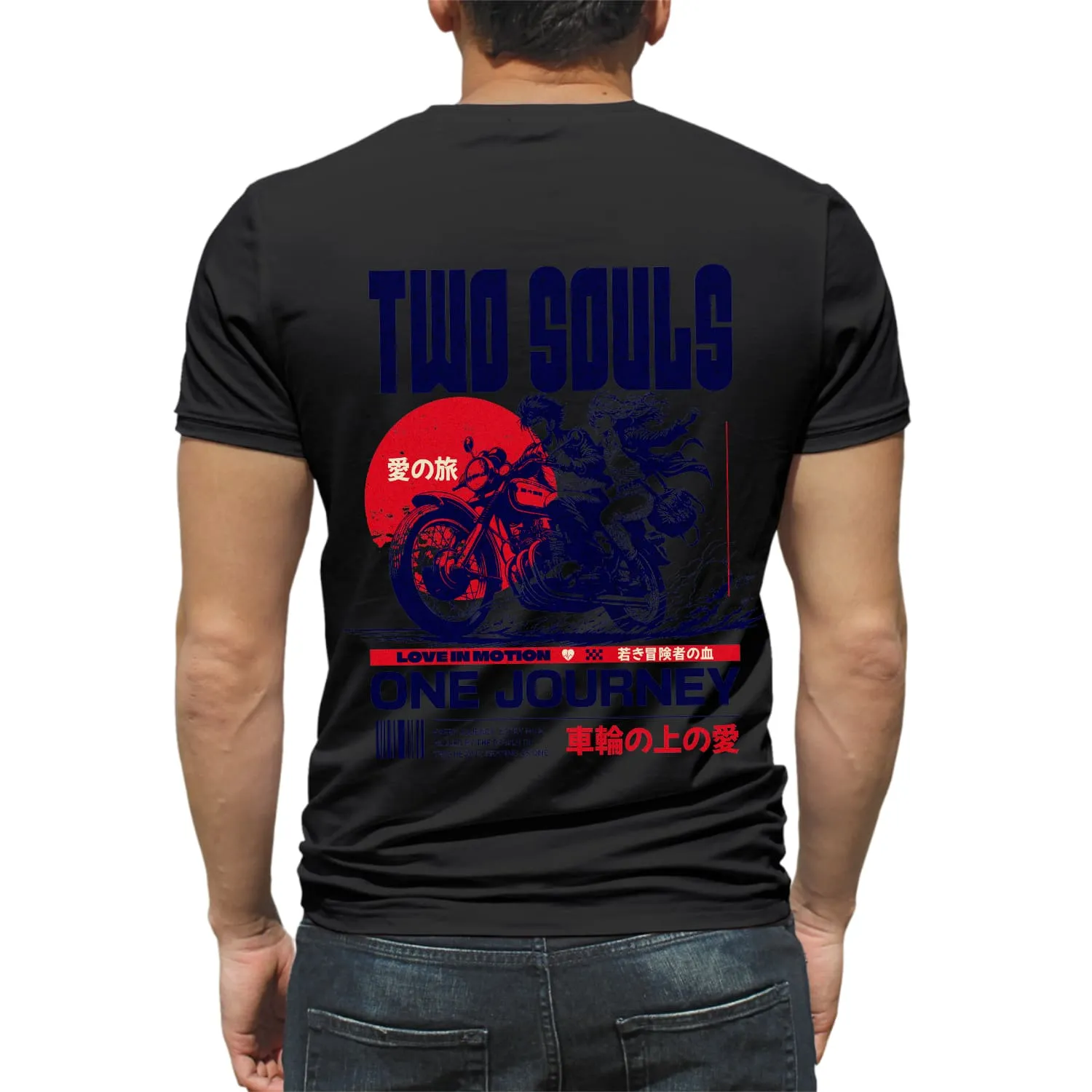 Two souls Mens cotton printed T-shirt