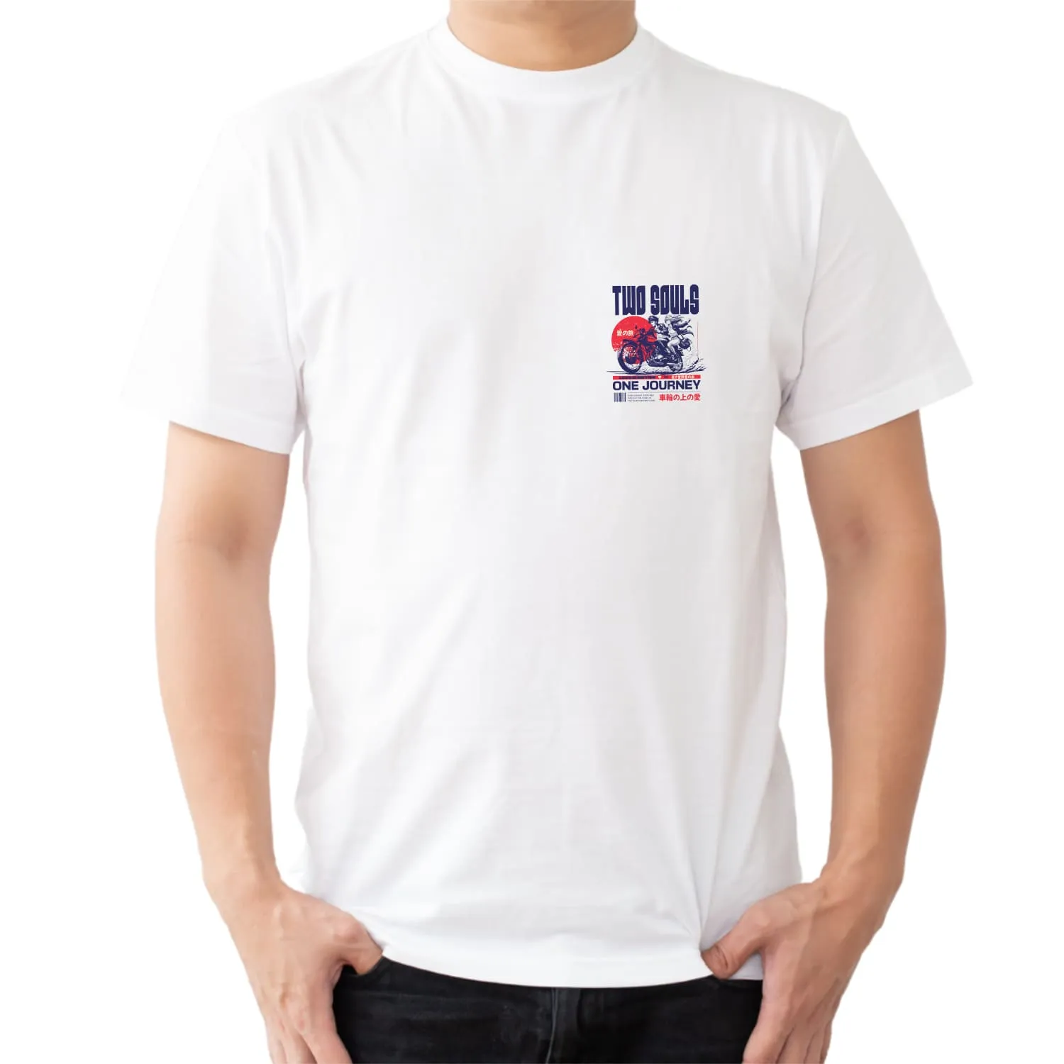 Two souls Mens cotton printed T-shirt