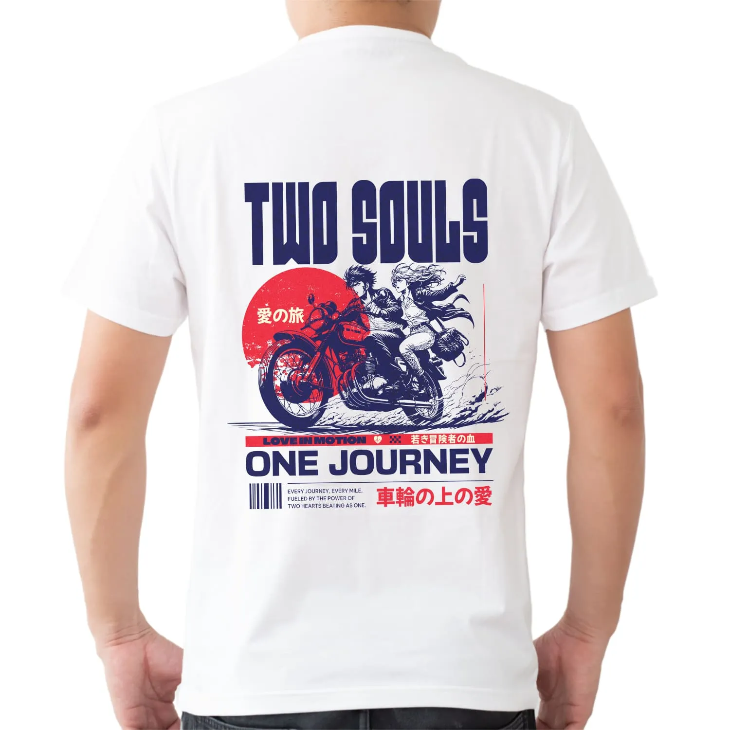 Two souls Mens cotton printed T-shirt