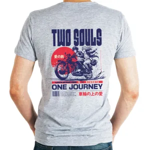 Two souls Mens cotton printed T-shirt