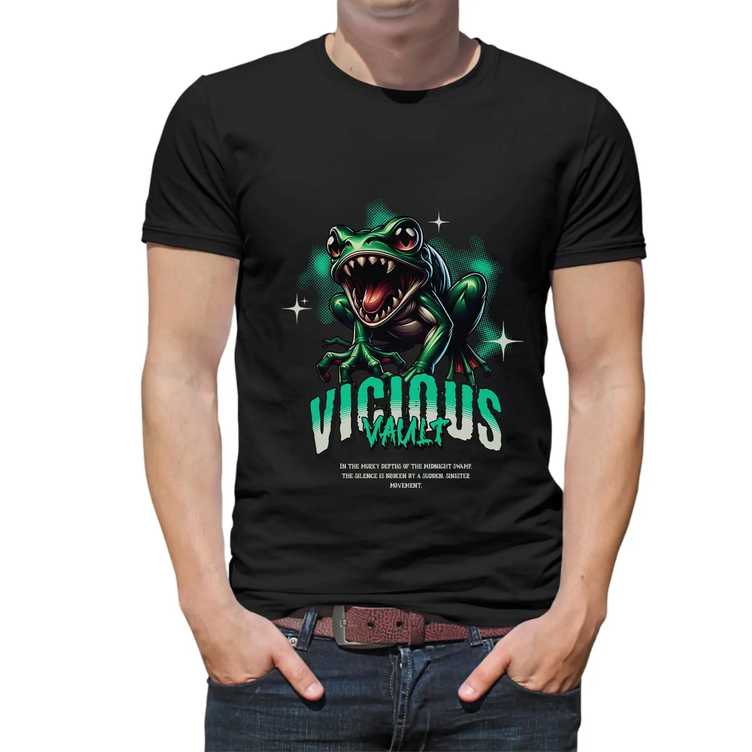 Vicious Mens cotton printed T-shirt