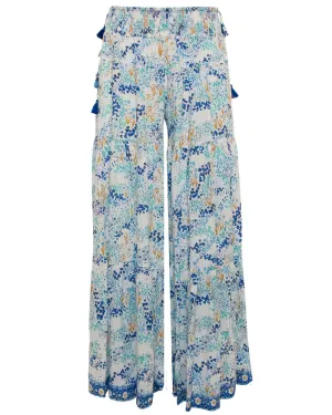 White and Blue Tulip Soledad Pant