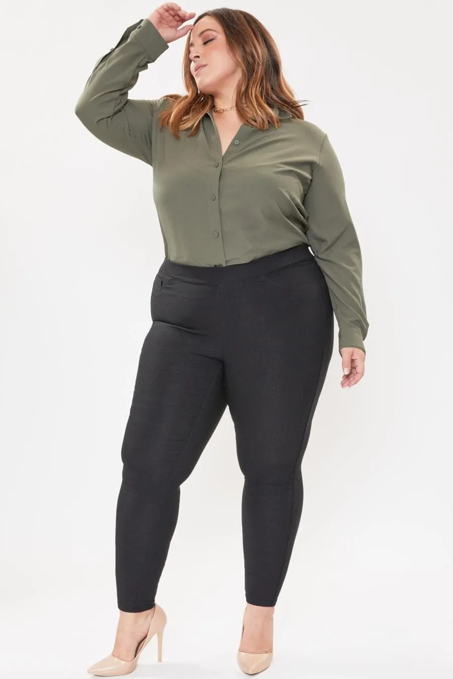 Women's Plus Size Mid Rise Jeggings