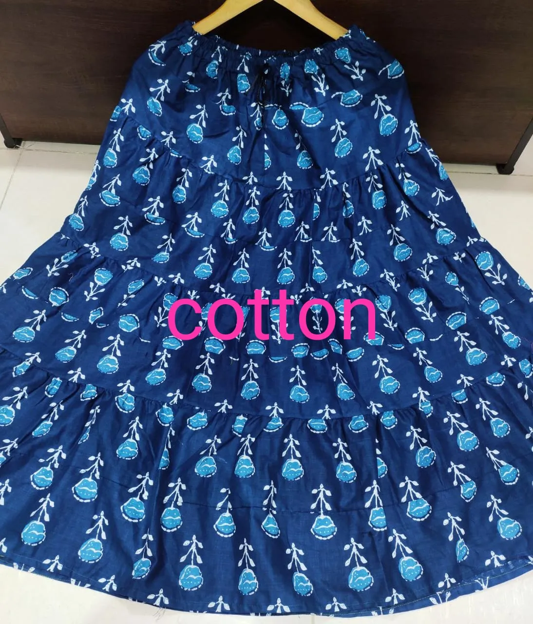 Women's Rayon/Cotton Printed Ethnic Skirt-SHBW1088