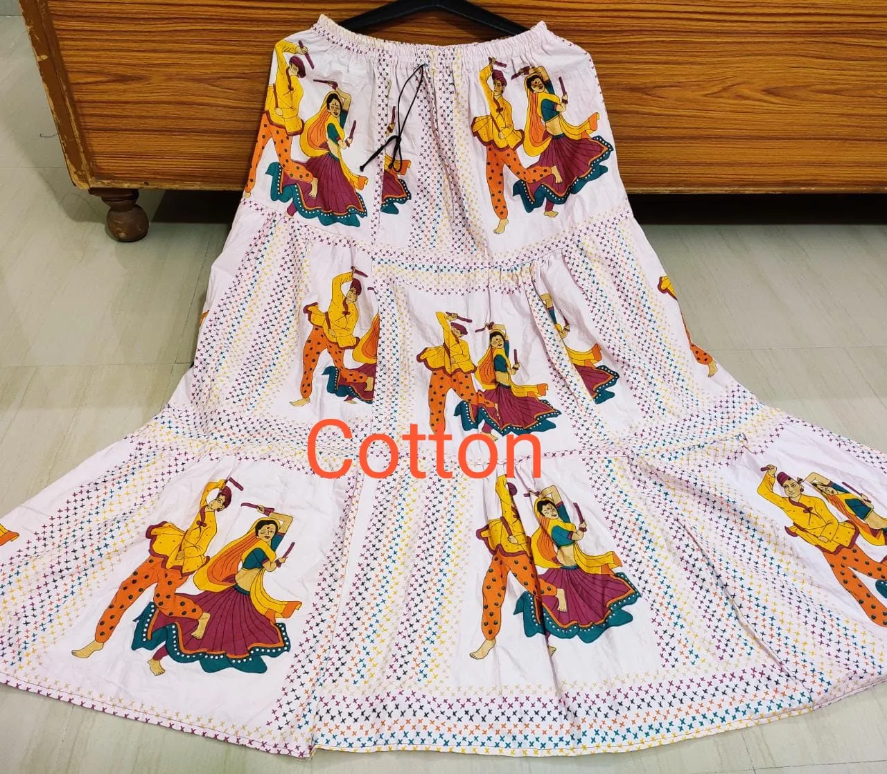 Women's Rayon/Cotton Printed Ethnic Skirt-SHBW1088