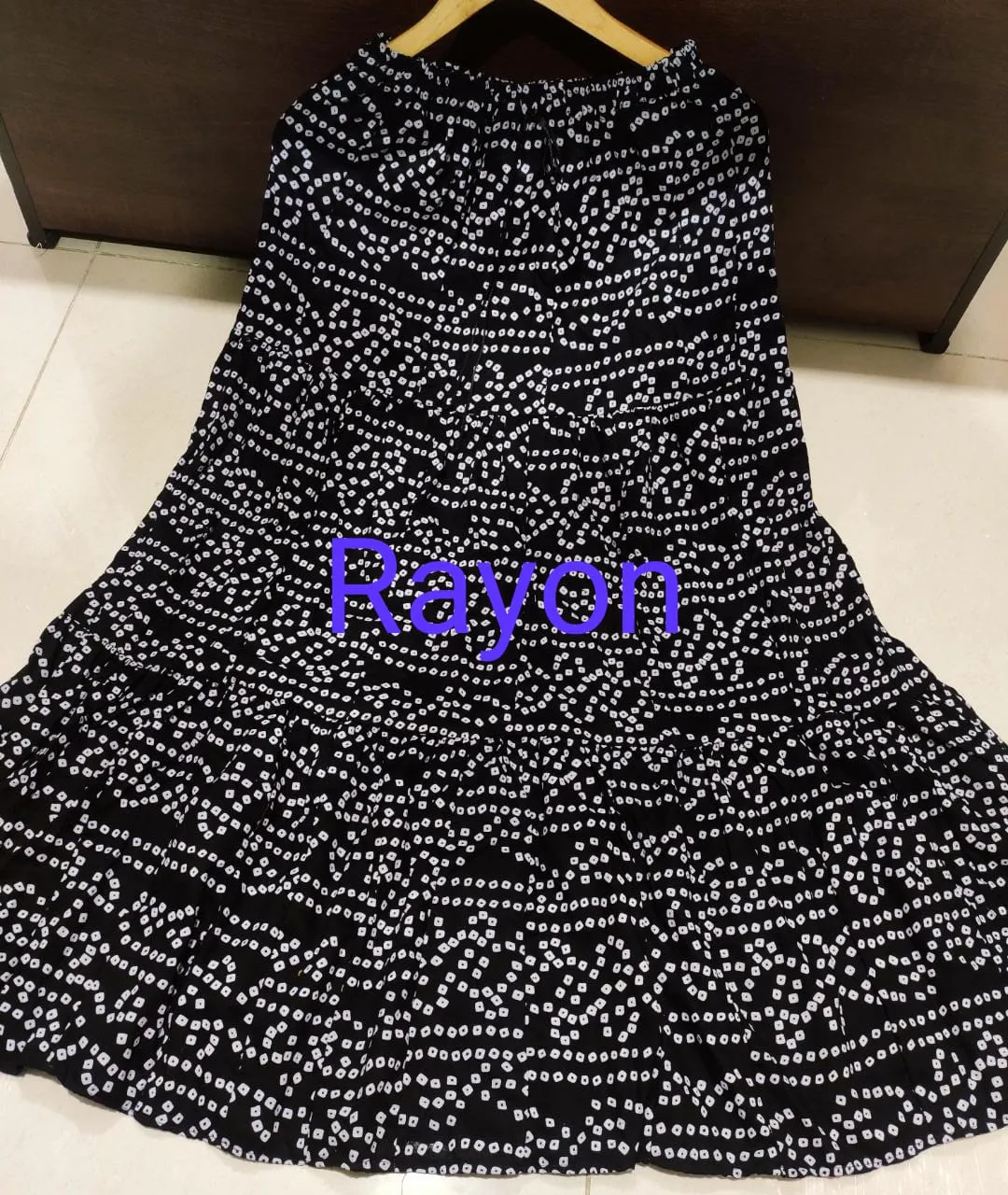 Women's Rayon/Cotton Printed Ethnic Skirt-SHBW1088