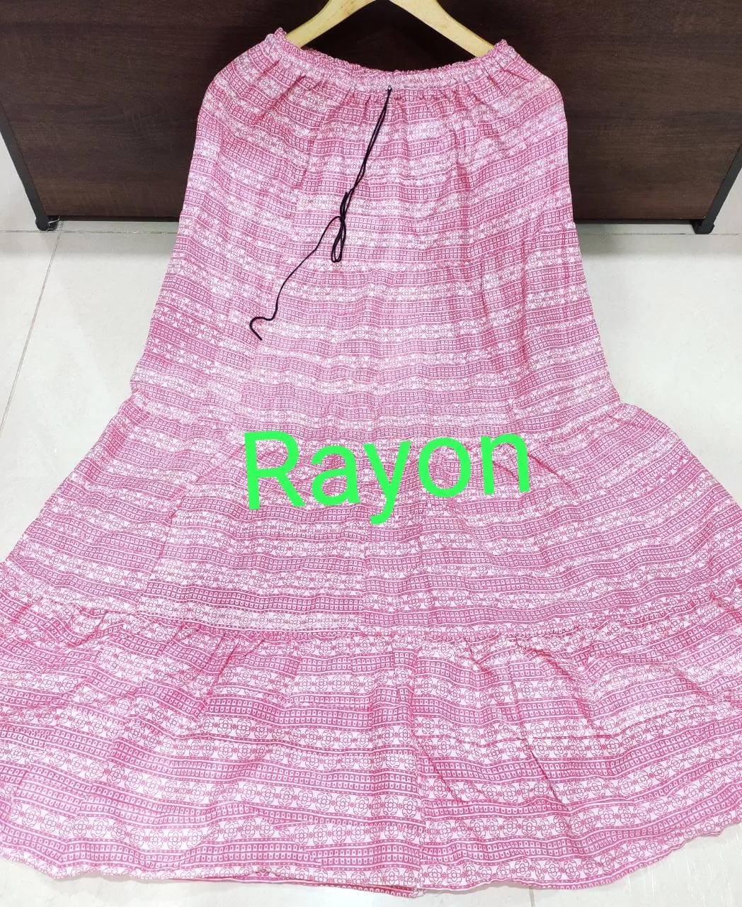 Women's Rayon/Cotton Printed Ethnic Skirt-SHBW1088
