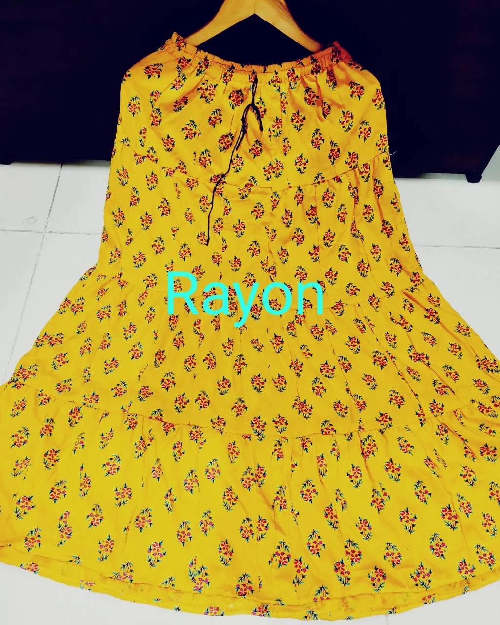 Women's Rayon/Cotton Printed Ethnic Skirt-SHBW1088