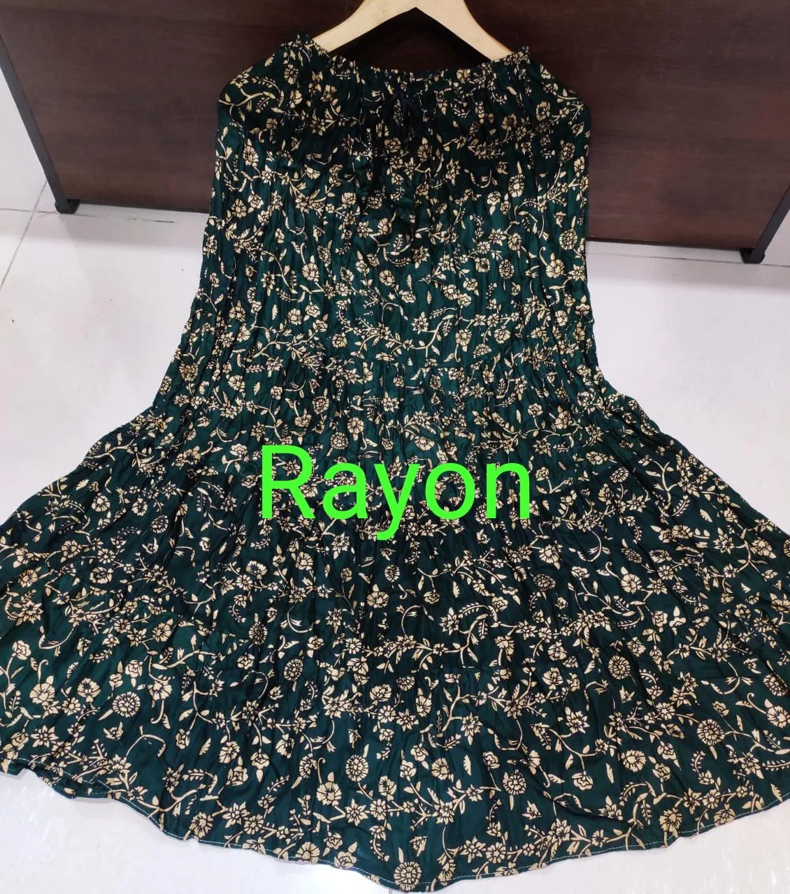 Women's Rayon/Cotton Printed Ethnic Skirt-SHBW1088